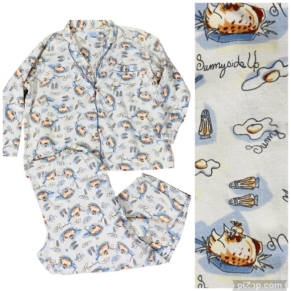 VINTAGE ASHLEY TAYLOR Flannel Pajama Set - Picture 1 of 8